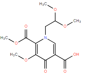 1-(2,2-二甲氧基乙基)-1,4-二氢-3-甲氧基-4-氧代-2,5-吡啶二甲酸 2-甲酯