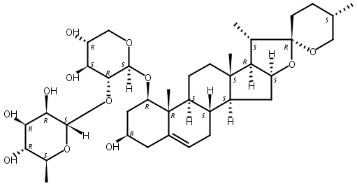 25(S)-鲁斯可皂苷元-1-O-α-L-吡喃鼠李糖基-(1→2)-β-D-吡喃木糖苷