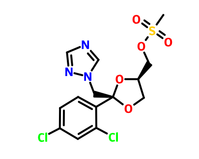 cis-甲磺酸-[2-(2,4-二氯苯基)-2-(1H-1,2,4-三唑-1-基甲基)-1,3-二氧戊环-4-基]甲酯