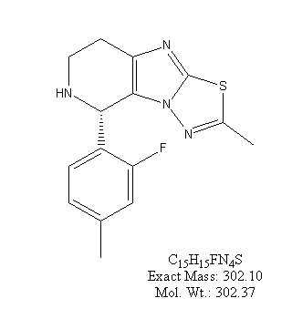 (12S)-12-(2-fluoro-4-methyl-phenyl)-4-methyl-5-thia-2,3,7,11-tetrazatricyclo[6.4.0.02,6]dodeca-1(8),3,6-triene