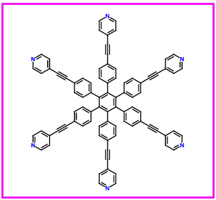 4,4'-((3',4',5',6'-tetrakis(4-(pyridin-4-ylethynyl)phenyl)-[1,1':2',1''-terphenyl]-4,4''-diyl)bis(ethyne-2,1-diyl))dipyridine