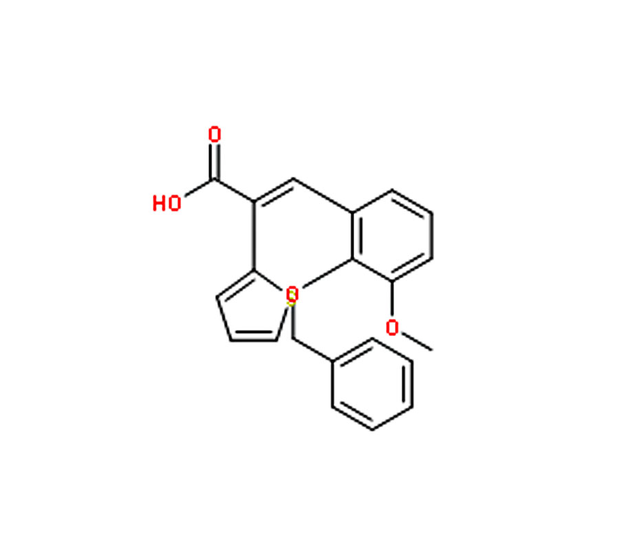 3-(3-methoxy-2-phenylmethoxyphenyl)-2-thiophen-2-ylprop-2-enoic acid