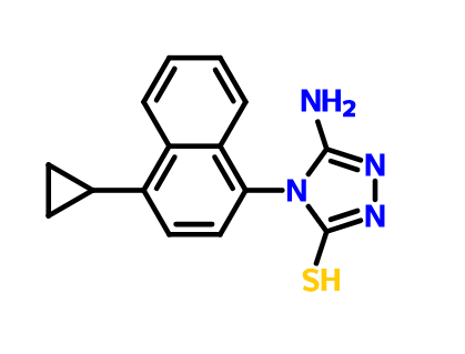 5-氨基-4-(4-环丙基-1-萘)-2,4-二氢-3H-1,2,4-噻唑-3-硫醇