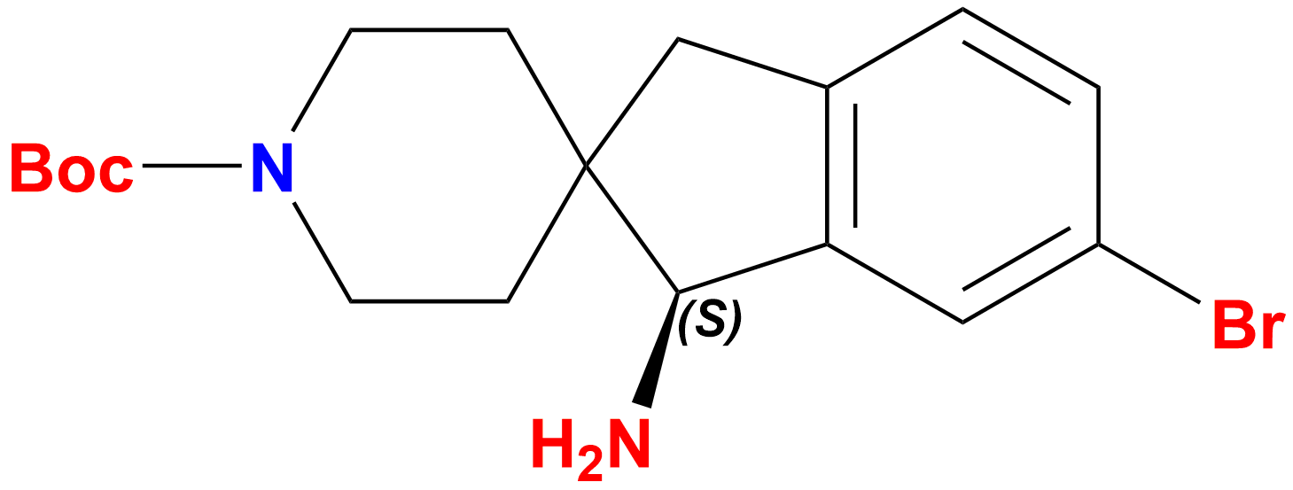 tert-butyl (S)-1-amino-6-bromo-1,3-dihydrospiro[indene-2,4'-piperidine]-1'-carboxylate