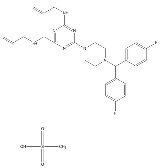 二甲磺酸阿米三嗪