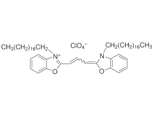 绿色细胞膜荧光探针DIO, 3,3′-双十八烷基氧碳花菁高氯酸盐