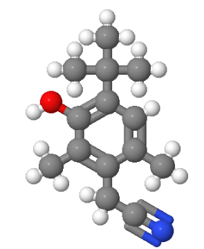 55699-10-0；3-羟基-4-(1,1-二甲基乙基)-2,6-二甲基苯乙腈