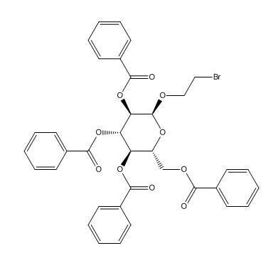 (2R,3R,4S,5R,6S)-2-((benzoyloxy)methyl)-6-(2-bromoethoxy)tetrahydro-2H-pyran-3,4,5-triyl tribenzoate
