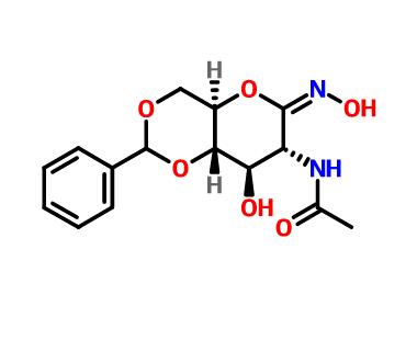 2-乙酰氨基-4,6-O-亚苄基-2-脱氧D-葡萄糖羟肟酸-1,5-内酯 MF：	C15H18N2O6