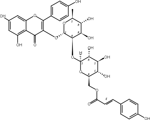 3-O-{2-O-[6-O-(p羟基-反-香豆酰)-葡萄糖基]-鼠李糖基}山奈酚