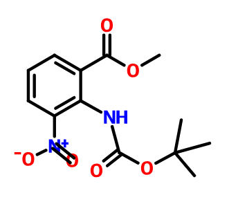2-(叔丁氧基-2-甲酰胺)-3-硝基苯甲酸甲酯