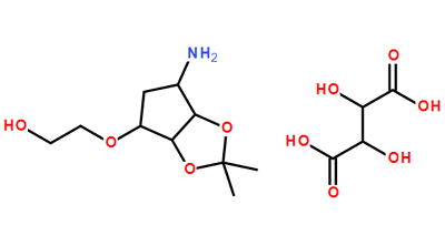2-[[(3AR,4S,6R,6AS)-6-氨基四氢-2,2-二甲基-4H-环戊并-1,3-二恶茂-4-基]氧基]-乙醇 (2R,3R)-2,3-二羟基丁二酸盐