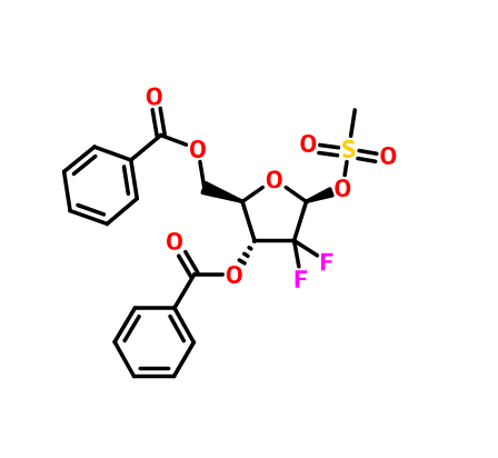 2-脱氧-2,2-二氟-D-赤式-五呋喃糖-3,5-二苯甲酯-1-甲磺酸酯