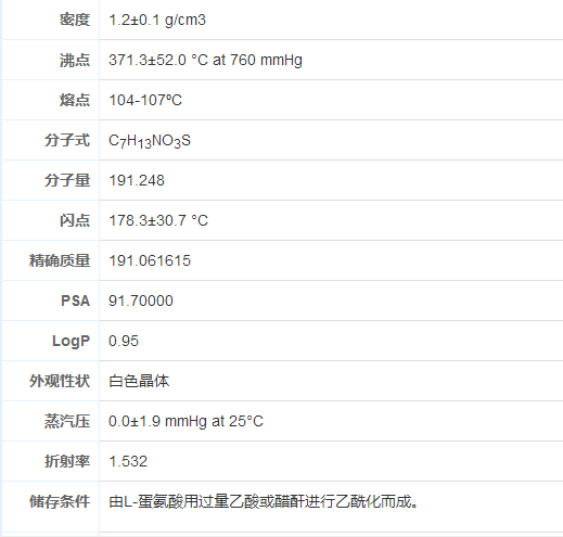 N-乙酰-L-蛋氨酸