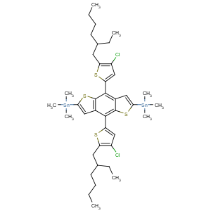 2,6-二(三甲基锡)-4,8-二(5-(2-乙基己基)氯噻吩-2-基)-苯并二噻吩