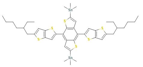 锡烷，1，'1'-[4，'8-'双[5-[（2-'乙基己基）硫]-'4-'氟-'2-'噻吩]'苯并[1，'2-'b:4，'5-'b']'二硫苯基-'2，'6-'二基]'双[1，'1-'三甲基-