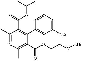 2,6-二甲基-4-（3-硝基苯基）-3,5-吡啶二甲酸-2-甲氧基乙酯异丙酯