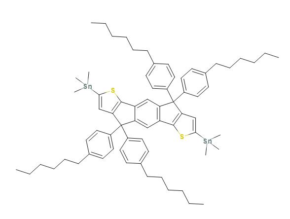 2,7-二(三甲基锡)-4,4,9,9-四(对己基苯)-引达省并二噻吩