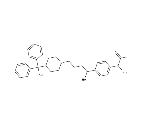 2-(4-{1-hydroxy-4-[4-(hydroxydiphenylmethyl)piperidin-1-yl]butyl}phenyl)propanoic acid