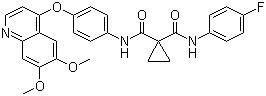 CAS # 849217-68-1, Cabozantinib, XL184, N-[4-[(6,7-Dimethoxy-4-quinolinyl)oxy]phenyl]-N'-(4-fluorophenyl)-1,1-cyclopropanedicarboxamide