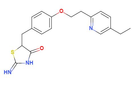 5-{4-[2-(5-乙基-2-吡啶基)-乙氧基]-苄基}-2-亚氨基-4-噻唑烷酮