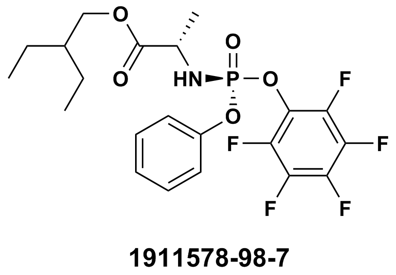 2-乙基丁基 ((S)-(五氟苯氧基)(苯氧基)磷酰基)-L-丙氨酸酯