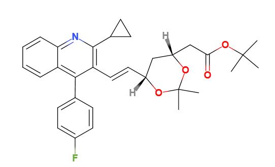 (4R,6S)-6-[[(1E)-2-环丙基-4-(4-氟苯基)-3-喹啉基]乙烯基]-2,2-二甲基-1,3-二氧六环-4-乙酸叔丁酯