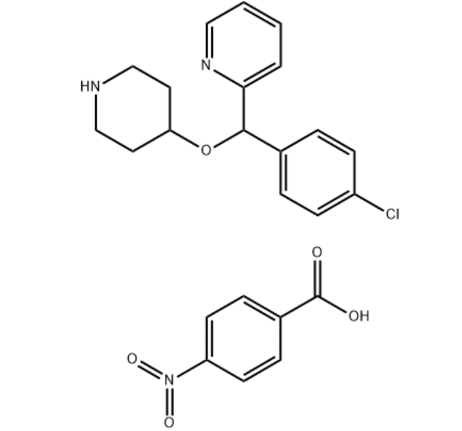 4-[(4-氯苯基)-2-吡啶基甲氧基]哌啶对硝基苯甲酸盐