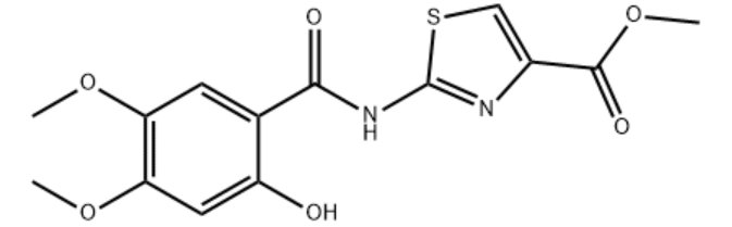 2 - [(2 - 羟基-4,5 - 二甲氧基苯甲酰基)氨基] -4 - 噻唑羧酸甲酯