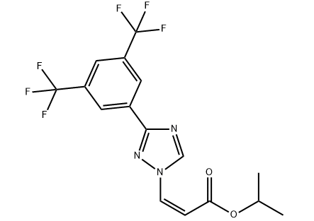 (Z)-isopropyl 3-(3-(3,5-bis(trifluoromethyl)phenyl)-1H-1,2,4-triazol-1-yl)acrylate
