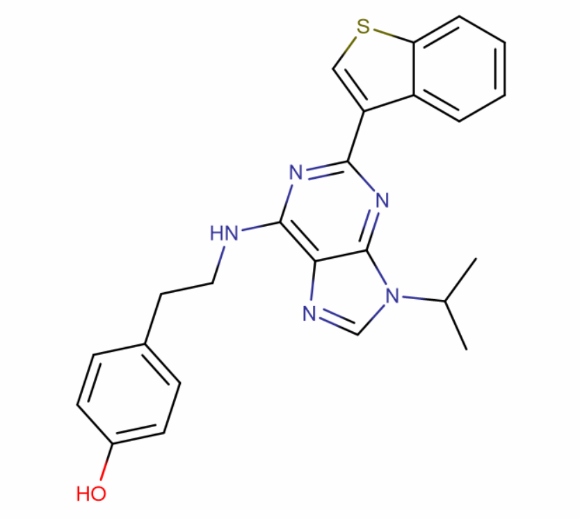 4-(2-((2-(benzo[b]thiophen-3-yl)-9-isopropyl-9H-purin-6-yl)amino)ethyl)phenol