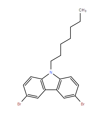 3,6-二溴-9-庚基咔唑