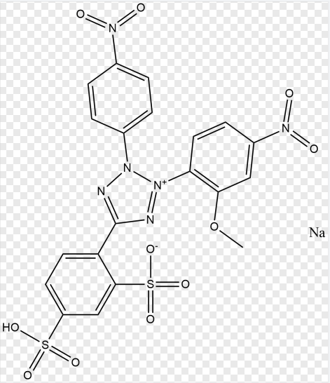 2-(2-甲氧基-4-硝基苯)-3-(4-硝基苯)-5-(2,4-二磺基苯)-2H-四氮唑单钠盐