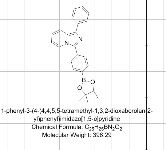 1-苯基-3-（4-（4,4,5,5-四甲基-1,3,2-二氧杂环戊硼烷-2-基）苯基）咪唑并[1,5-a]吡啶