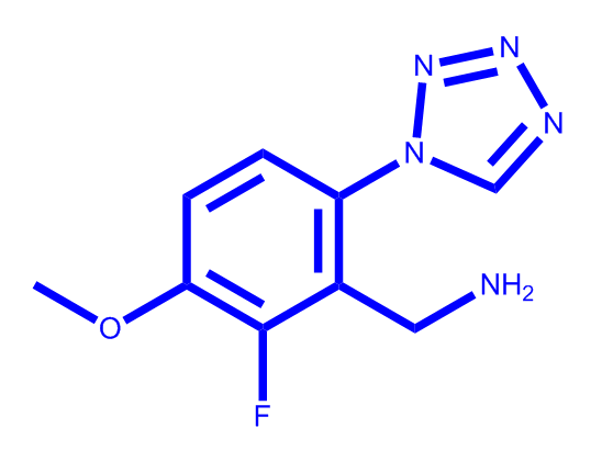 (2-fluoro-3-methoxy-6-(1H-tetrazol-1-yl)phenyl)methanamine