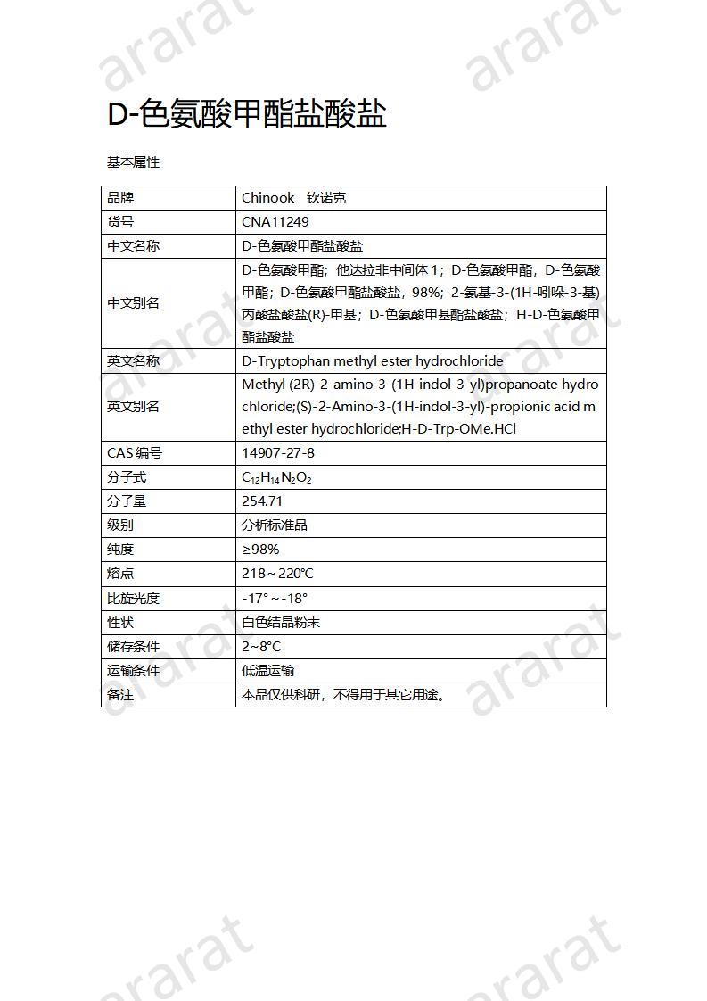 CNA11249 D-色氨酸甲酯盐酸盐_01.jpg