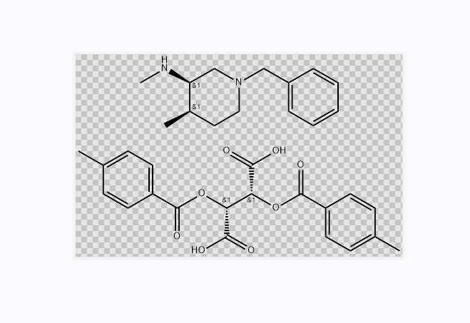 (2R,3R)-2,3-双[(4-甲基苯甲酰基)氧基]丁二酸和 (3R,4R)-N,4-二甲基-1-(苯基甲基)-3-哌啶胺的化合物