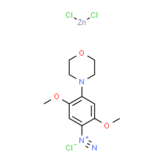 2,5-dimethoxy-4-morpholinobenzenediazonium chloride, compound with zinc chloride