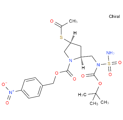 (2S,4S)-4-乙酰硫基-2-[[N-氨基磺酰基-N-(叔丁氧羰基)氨基]甲基]吡咯烷