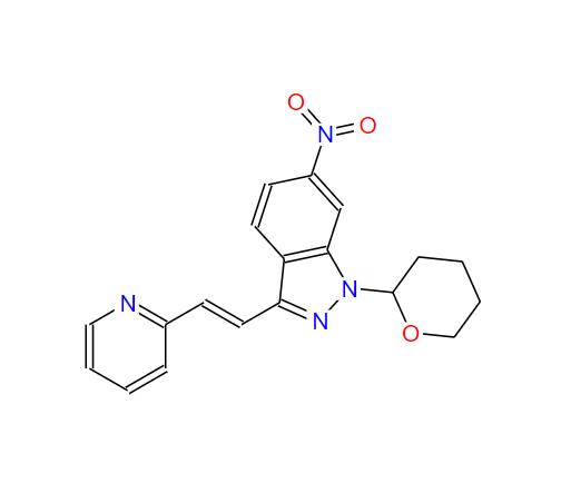 (E)-6-硝基-3-[2-(吡啶-2-基)乙烯基]-1-(四氢-2H-吡喃-2-基)-1H-吲唑