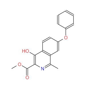 1-甲-4-羟基-7-苯氧基异喹啉-3-甲酸甲酯1421312-34-6