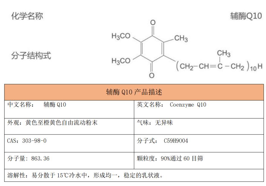 辅酶 Q10 抗氧 抗衰老 欢迎采购咨询护肤原料!
