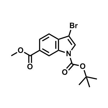 1-叔丁基6-甲基3-溴-1H-吲哚-1,6-二甲酸酯