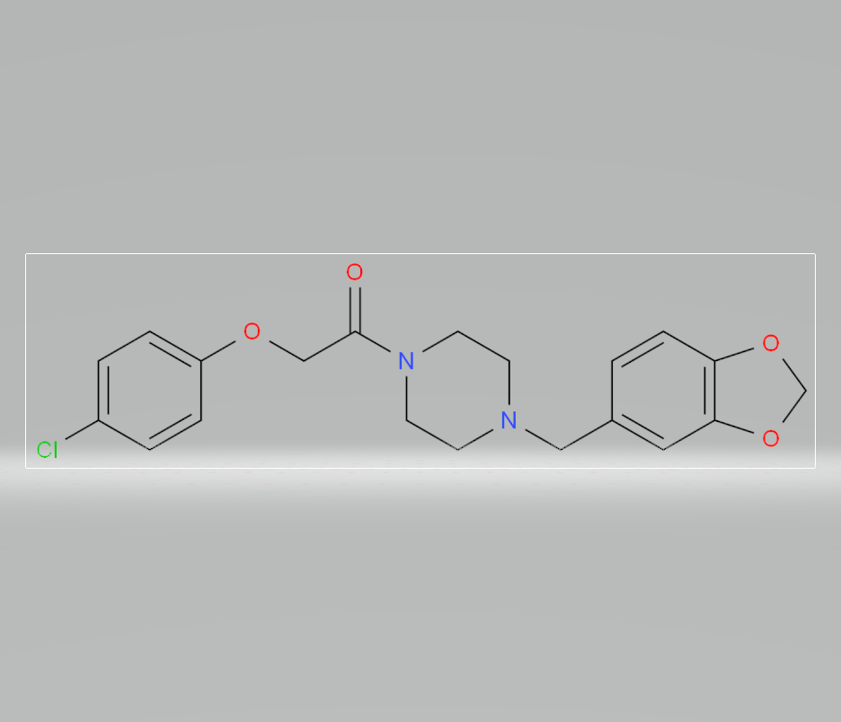 34161-24-5 1-(2-[4-氯苯氧基]乙酰基)-4-(3,4-亚甲二氧基苄基)哌嗪