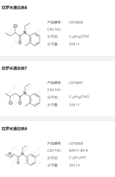 克罗米通杂质   实验室大量现货供应