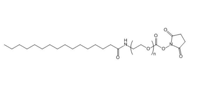 Palmitic acid-PEG-SC 软脂酸-聚乙二醇-琥珀酰亚胺酯