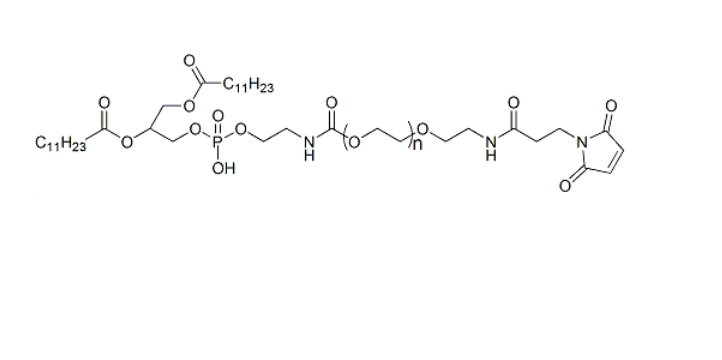DLPE-PEG2000-Mal 1,2-二月桂酰磷脂酰乙醇胺-聚乙二醇-马来酰亚胺