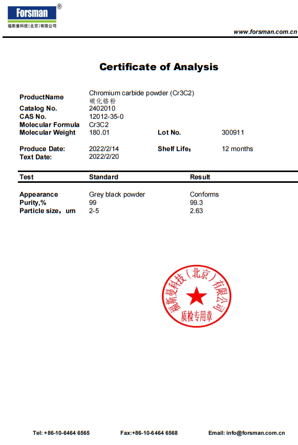 碳化铬粉 2 - 5 μm