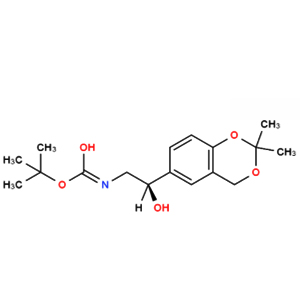 2R-N-(2-(2,2-二甲基-4H-1,3-苯并二恶英-6-基)-2-羟基乙基)氨基甲酸叔丁酯
