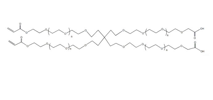 4-ArmPEG-(2AC-2AA) 四臂聚乙二醇-(2臂-丙烯酸酯，2臂-乙酸）